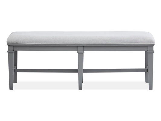 Charleston - Bench With Upholstered Seat - Gray