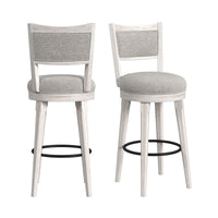 Rogen Rustic - Swivel Bar Stool (Set of 2) - Rustic White