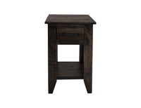 Teak - Chairside Table - Oil Black