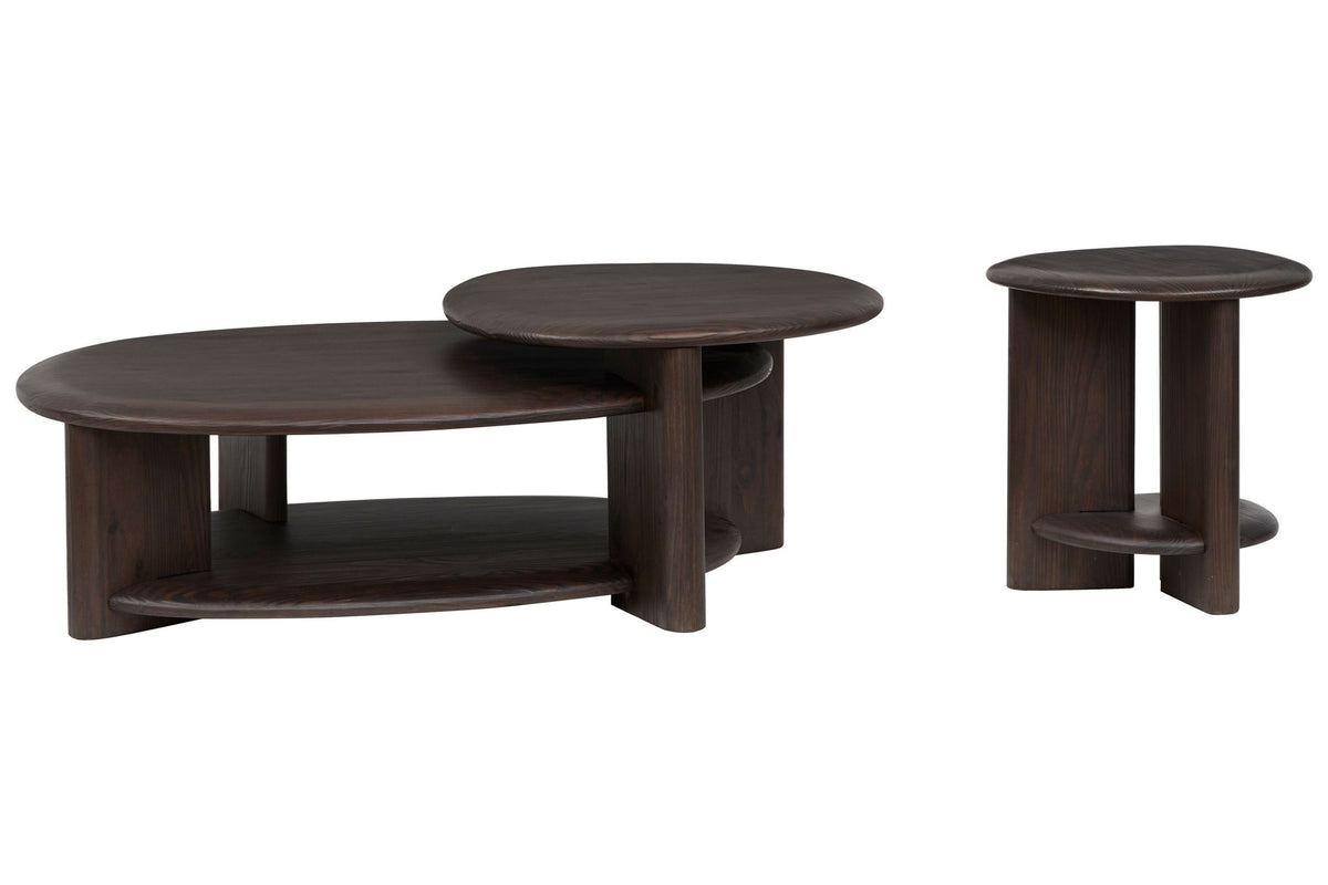 Upton - Shaped Cocktail Table Set