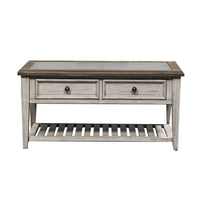 Heartland - Rect Ceiling Tile Cocktail Table - White