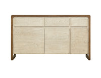 Evoke - 3 Drawer & 3 Door TV Stand/Console - Ivory / Brown