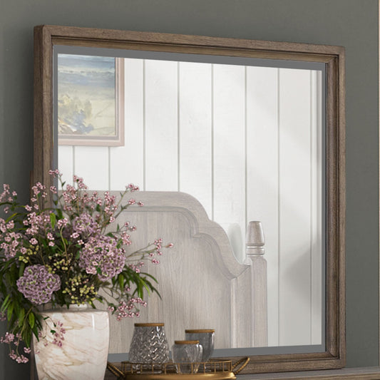 Hickory Grove - Landscape Mirror - Brown