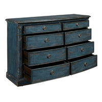 Pulaski Accents - Robin Egg Blue 8 Drawer Dressing Chest - Blue