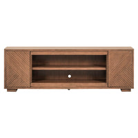 Fireplace TV Consoles - 84'' Fireplace TV Console Multiplees - Light Brown