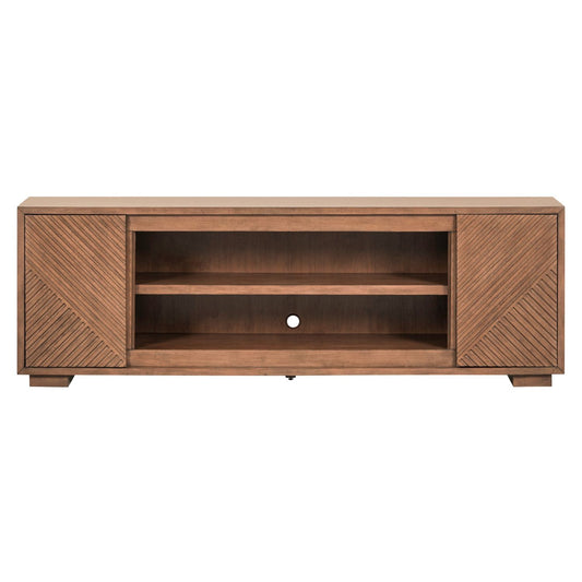 Fireplace TV Consoles - 84'' Fireplace TV Console Multiplees - Light Brown