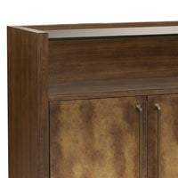 Pulaski Accents - 3 Door Bar Cabinet with Glass Shelves - Brown