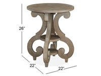 Tinley Park - Round Accent End Table - Dove Tail Gray