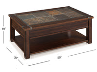 Roanoke - Rectangular Lift Top Cocktail Table Set