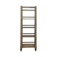 Americana Farmhouse - Wood Leaning Pier Bookcase - Dusty Taupe