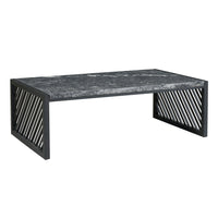 Modern Industrial Stone Top Cocktail Table - Dark Gray