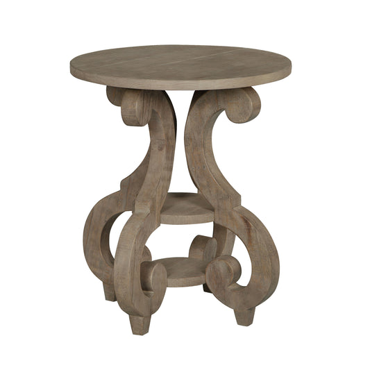 Tinley Park - Round Accent End Table - Dove Tail Grey