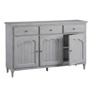 Pulaski Accents - 3-Door Credenza With Storage Drawers - Light Gray