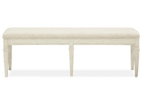Newport - Bench With Upholstered Seat - Alabaster