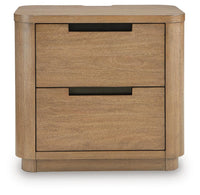Pamaria - Two Drawer Night Stand - Light Brown