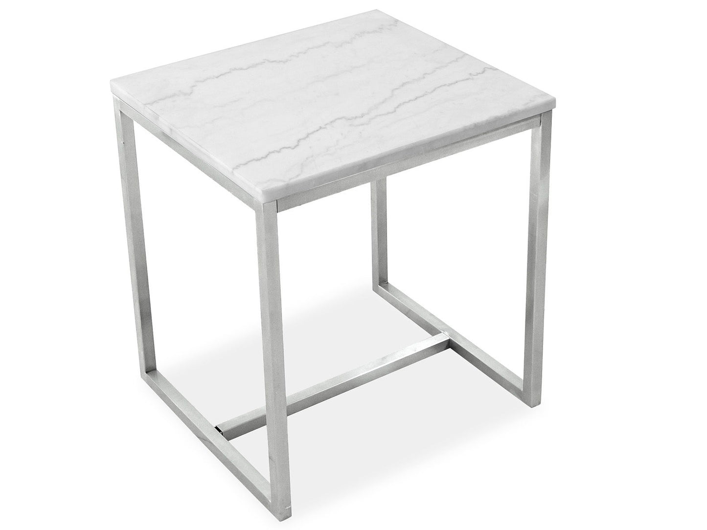Esme - Rectangular End Table - White