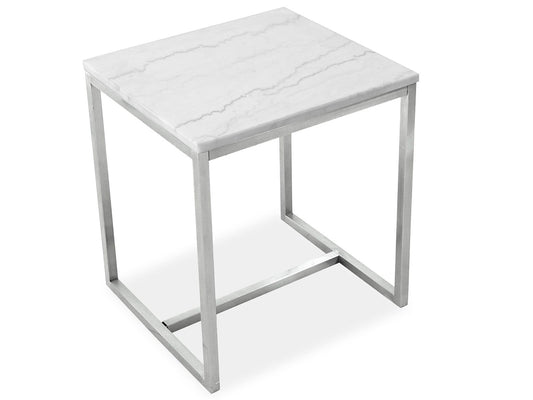 Esme - Rectangular End Table - White