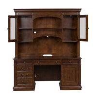 Brayton Manor - Jr Executive Credenza Set - Dark Brown