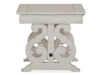 Bronwyn - Rectangular End Table - Alabaster