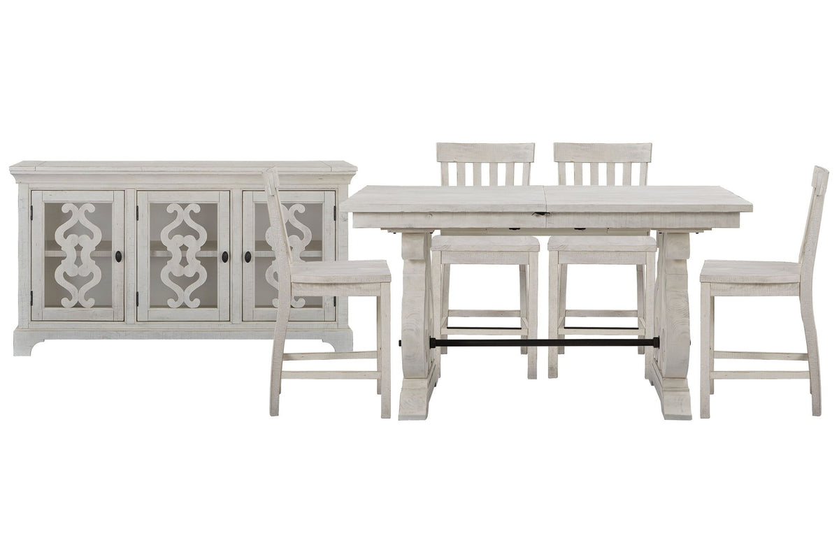 Bronwyn - Extendable Rectangular Counter Height Dining Table Set