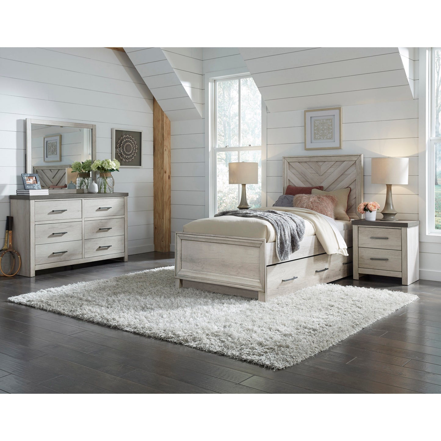 Riverwood - Twin Panel Bed with Trundle