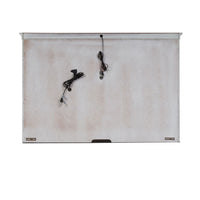 Allyson Park - Jr Executive Credenza Hutch - Wirebrushed White / Charcoal