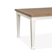 Kingston - Extendable Rectangular Dining Table - Whisper White And Cerused Nutmeg