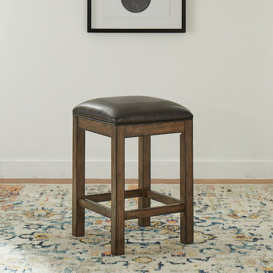 Lennox - Upholstered Console Stool - Dark Brown