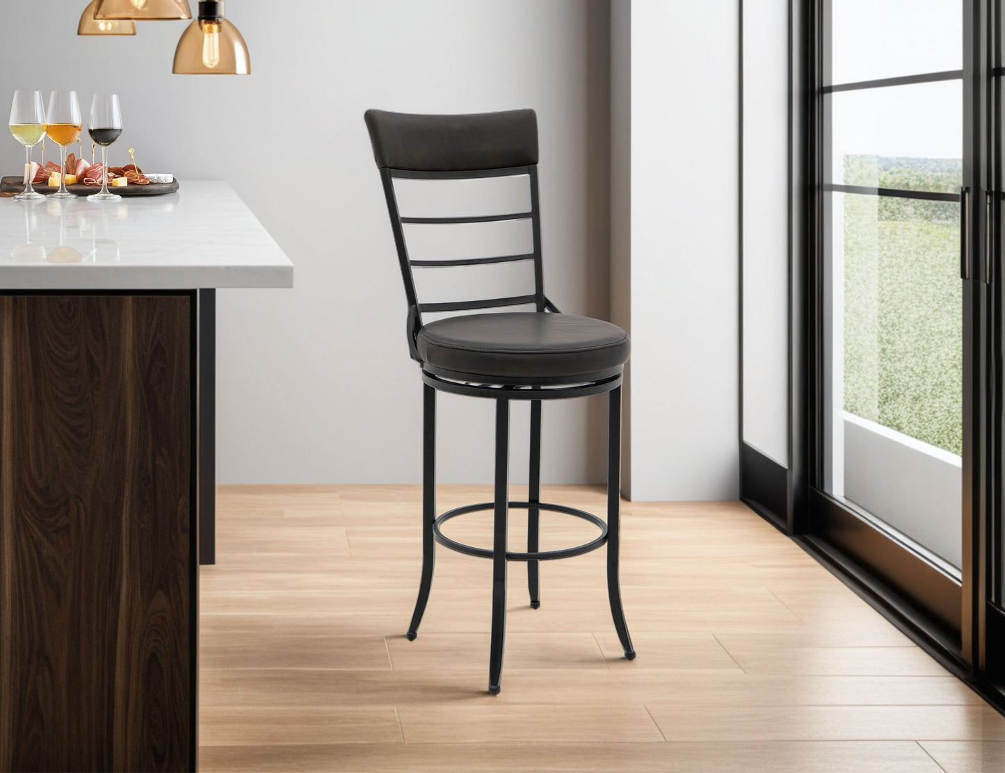 Blackburn - 30" Upholstered Barstool - Licorice