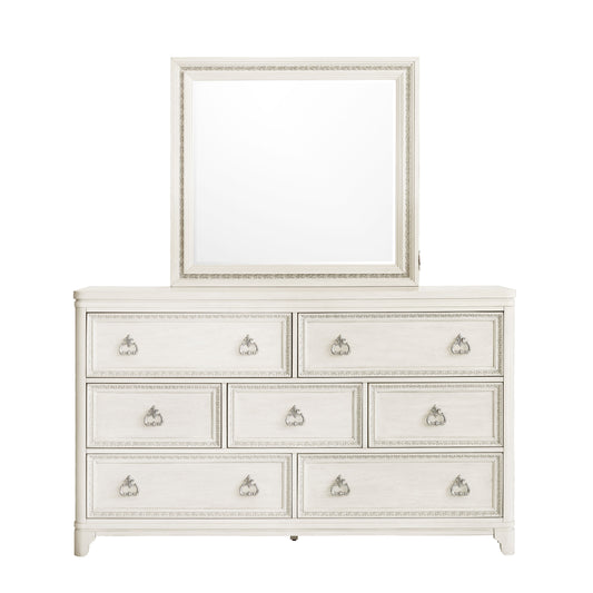 Orleans - Dresser Mirror with LED Lights - Natural