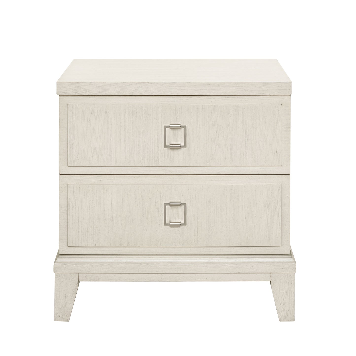 Madison - 2-Drawer Nightstand with USB Port in a Grey-White Wash Finish - Natural