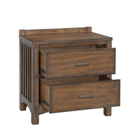 Seneca - 2-Drawer Nightstand with USB port - Brown