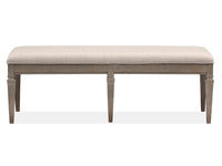 Lancaster - Bench With Upholstered Seat - Dovetail Gray