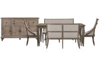Lancaster - 6 Piece Extendable Rectangular Dining Table Set