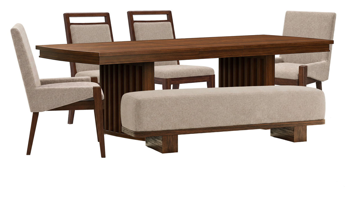 Reena - Extendable Trestle Dining Table Set