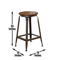 Adele - Counter Stool (Set of 2) - Dark Brown