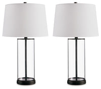 Wilmburgh - Clear / Bronze Finish - Glass Table Lamp (Set of 2)
