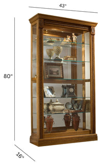 Curios - Lighted Sliding Door 5 Shelf Curio Cabinet