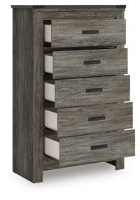 Frandern - Gray - Five Drawer Chest