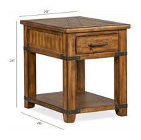 Chesterfield - Rectangular End Table - Farmhouse Timber