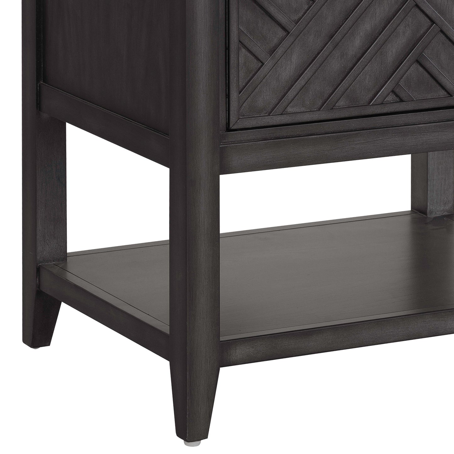 Lenox - Leg Nightstand With USB-C Port - Black