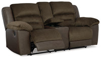 Dorman - Chocolate - Dbl Reclining Loveseat with Console