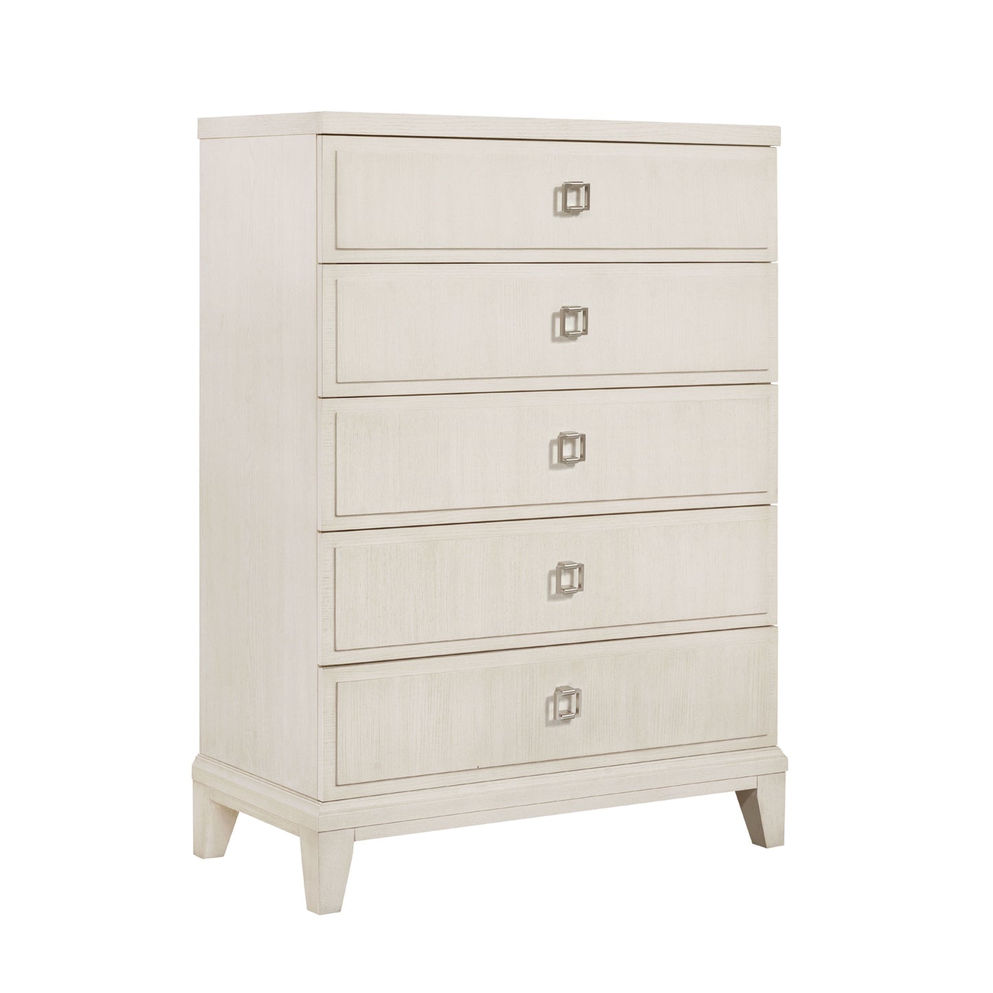 Madison - 5-Drawer Chest in a Grey-White Wash Finish - Natural