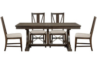 Westley Falls - Extendable Trestle Dining Table Set