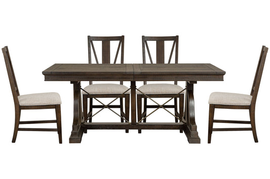 Westley Falls - Extendable Trestle Dining Table Set
