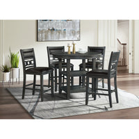 Amherst - Counter Table With Wood Leg - Gray Finish
