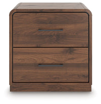 Fortlorn - Walnut Brown - Two Drawer Night Stand