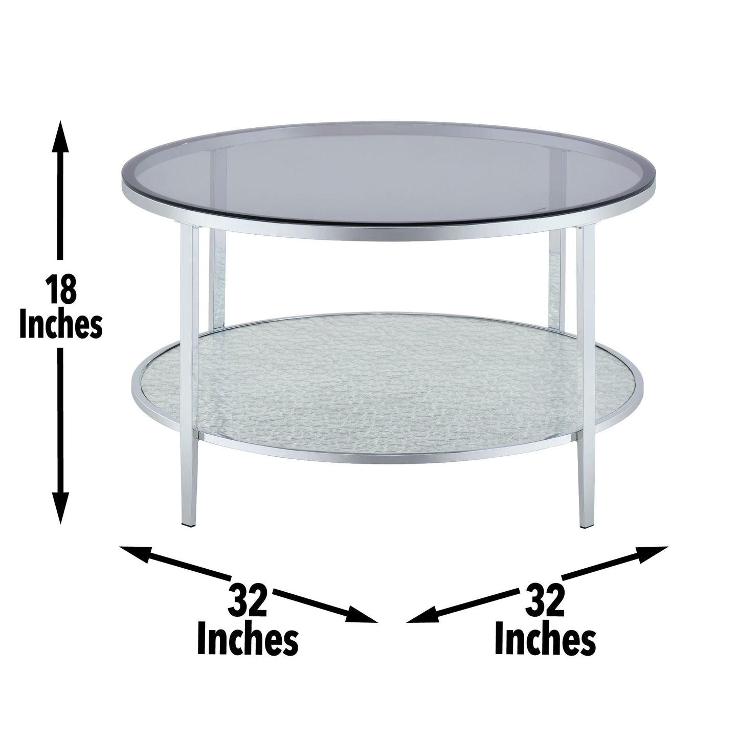 Frostine - Round Coffee Table - Silver