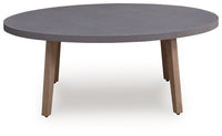 Harmony Headlands - Oval Cocktail Table - Natural / Gray