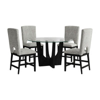 Oregon - 5 Piece Counter Height Dining Set (Round Counter Table And Four Chairs)
